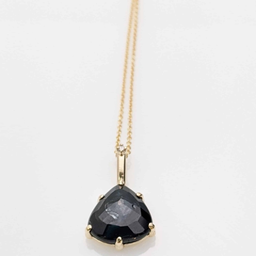 N228 - Blue Drop Sapphire Necklace