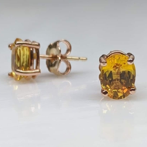 E700 - Yellow Sapphire Stud Earrings