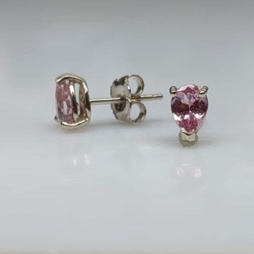E706 - Pink Sapphire Stud Earrings