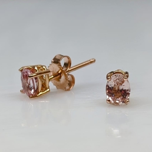 E699 - Pink Sapphire Stud Earrings